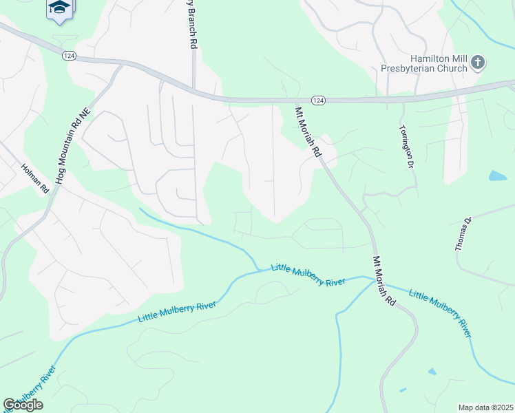 map of restaurants, bars, coffee shops, grocery stores, and more near 1410 Moriah Trce in Auburn