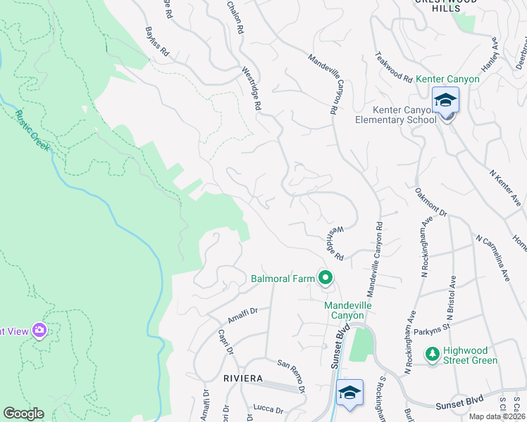 map of restaurants, bars, coffee shops, grocery stores, and more near 1784 Old Ranch Road in Los Angeles