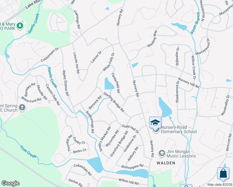map of restaurants, bars, coffee shops, grocery stores, and more near 212 Canterfield Road in Columbia