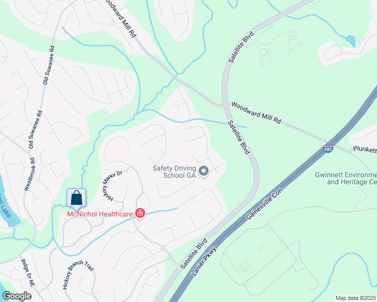 map of restaurants, bars, coffee shops, grocery stores, and more near 810 Roxfield Court Northeast in Buford