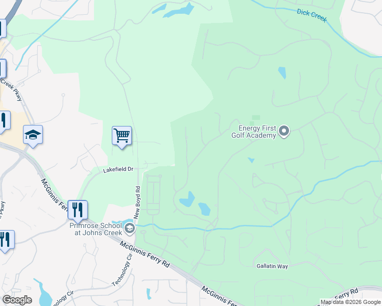map of restaurants, bars, coffee shops, grocery stores, and more near 7830 Tintern Trce in Duluth