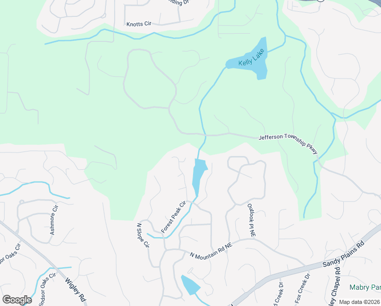 map of restaurants, bars, coffee shops, grocery stores, and more near 3691 Forest Peak Landing Northeast in Marietta