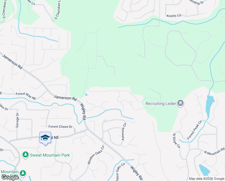 map of restaurants, bars, coffee shops, grocery stores, and more near 2933 Summitop Rd in Marietta