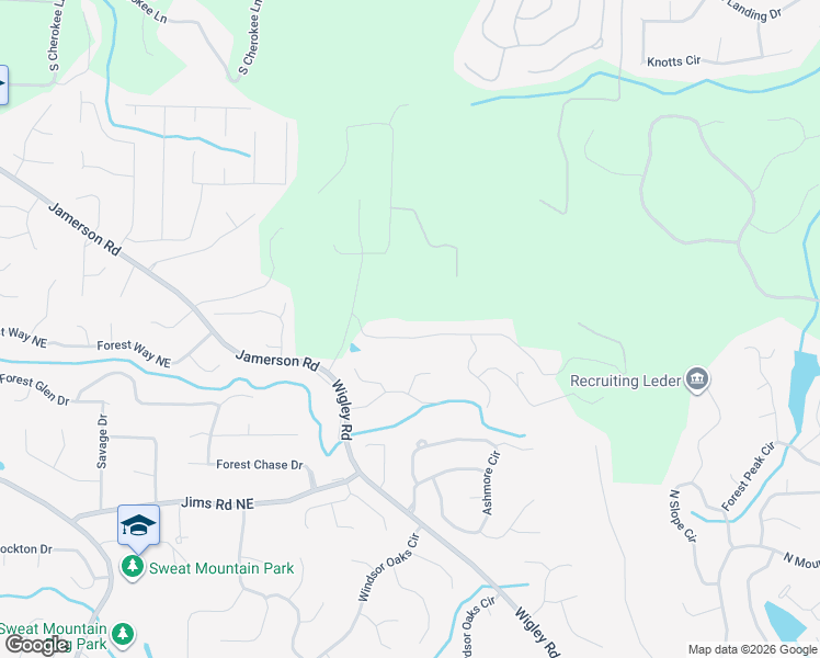 map of restaurants, bars, coffee shops, grocery stores, and more near 2933 Summitop Road in Marietta