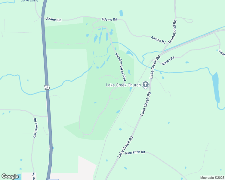 map of restaurants, bars, coffee shops, grocery stores, and more near Meadow Lakes Boulevard in Cedartown