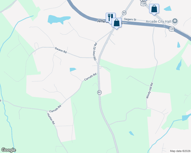 map of restaurants, bars, coffee shops, grocery stores, and more near 37 Carruth Road in Jefferson