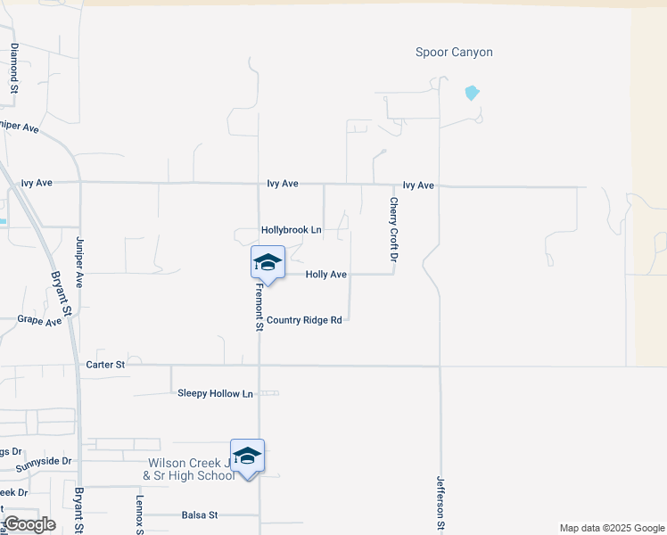 map of restaurants, bars, coffee shops, grocery stores, and more near 35860 Holly Street in Yucaipa