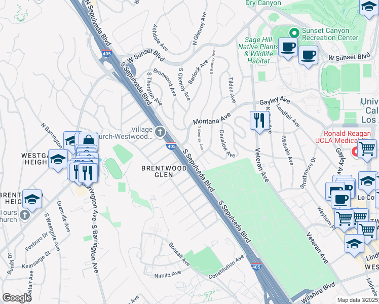 map of restaurants, bars, coffee shops, grocery stores, and more near 424 South Sepulveda Boulevard in Los Angeles