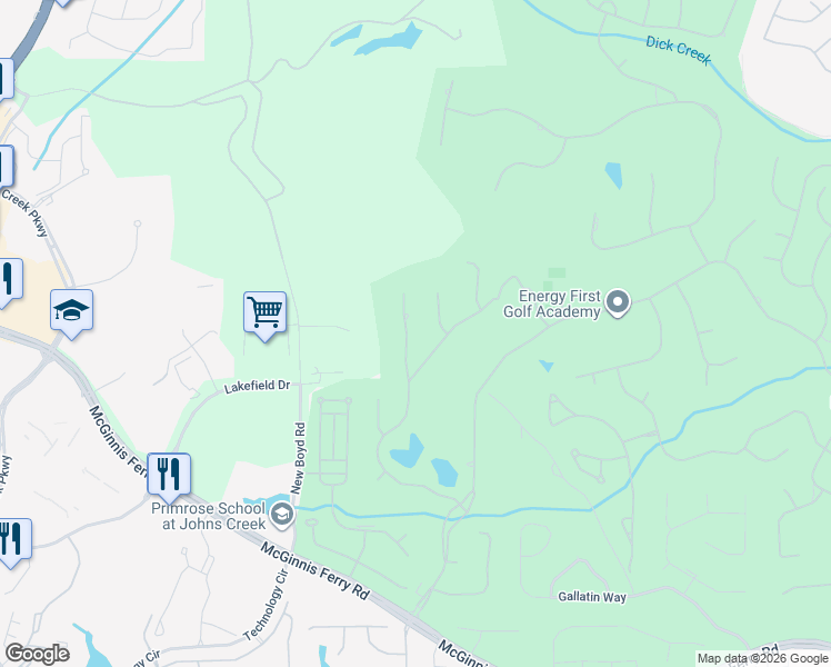 map of restaurants, bars, coffee shops, grocery stores, and more near 7850 Tintern Trce in Duluth