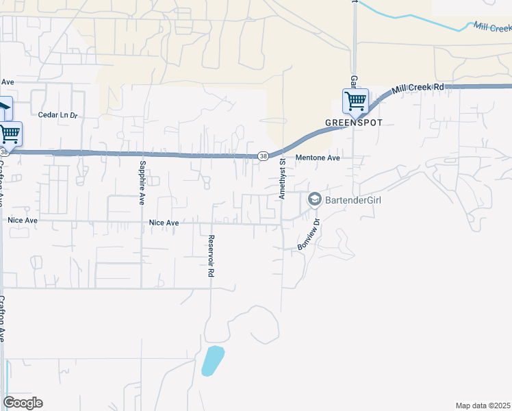 map of restaurants, bars, coffee shops, grocery stores, and more near 55 Timothy Drive in Mentone
