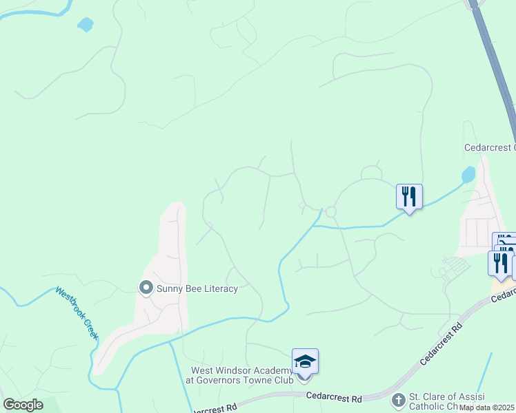 map of restaurants, bars, coffee shops, grocery stores, and more near 116 Cuthbert Lane in Acworth