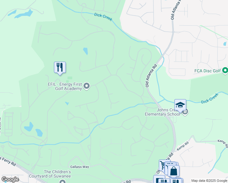 map of restaurants, bars, coffee shops, grocery stores, and more near 8125 Formby Court in Duluth