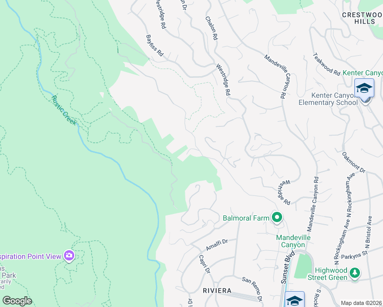 map of restaurants, bars, coffee shops, grocery stores, and more near 1824 Old Ranch Road in Los Angeles