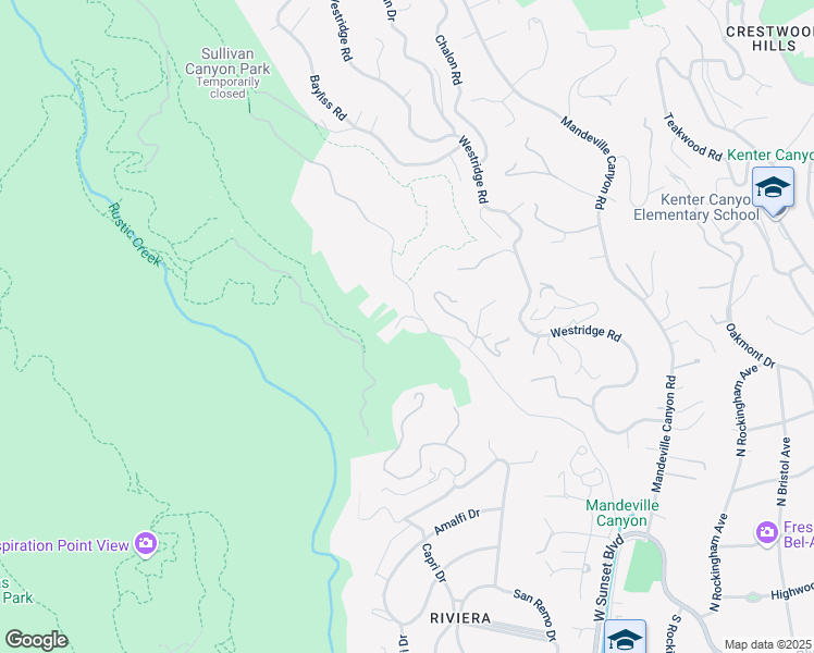 map of restaurants, bars, coffee shops, grocery stores, and more near 1821 Old Ranch Road in Los Angeles