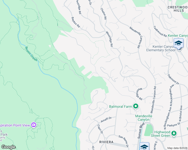 map of restaurants, bars, coffee shops, grocery stores, and more near 1824 Old Ranch Road in Los Angeles