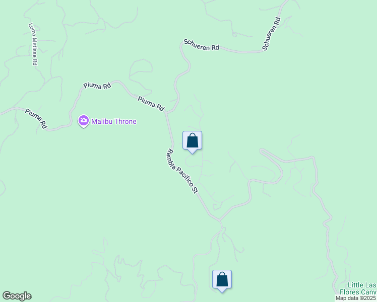 map of restaurants, bars, coffee shops, grocery stores, and more near 23458 West Moon Shadows Drive in Malibu