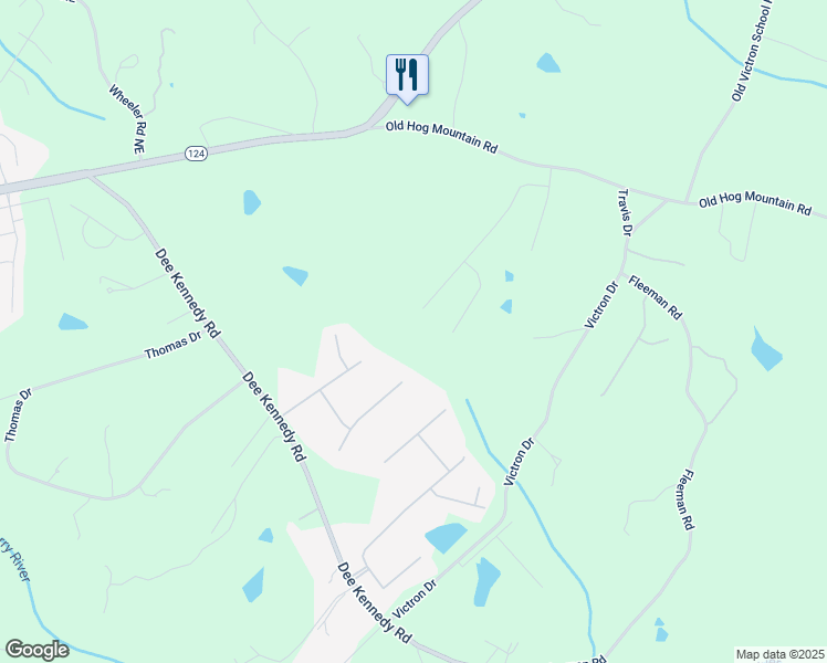 map of restaurants, bars, coffee shops, grocery stores, and more near 1732 Wyntercreek Lane in Hoschton