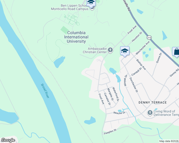 map of restaurants, bars, coffee shops, grocery stores, and more near 2012 Haverford Circle in Columbia