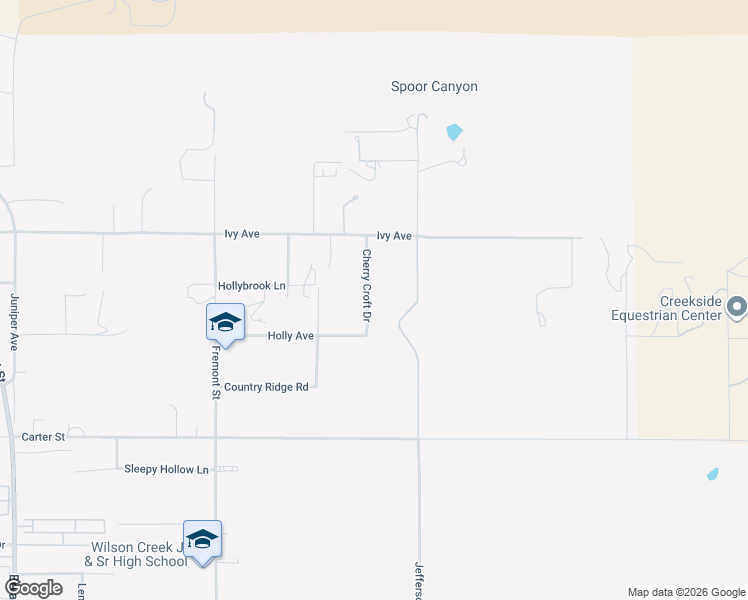 map of restaurants, bars, coffee shops, grocery stores, and more near 10223 Cherry Croft Drive in Yucaipa