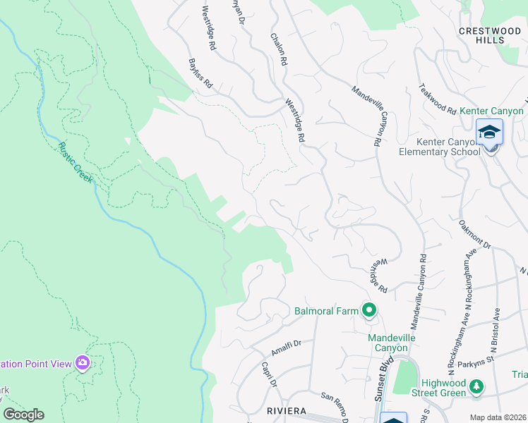 map of restaurants, bars, coffee shops, grocery stores, and more near 1824 Old Ranch Road in Los Angeles