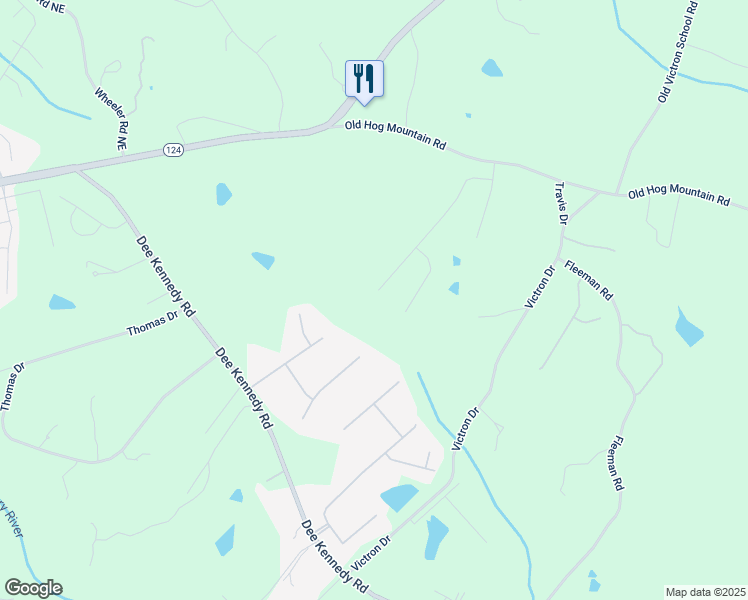 map of restaurants, bars, coffee shops, grocery stores, and more near 1732 Wyntercreek Lane in Hoschton