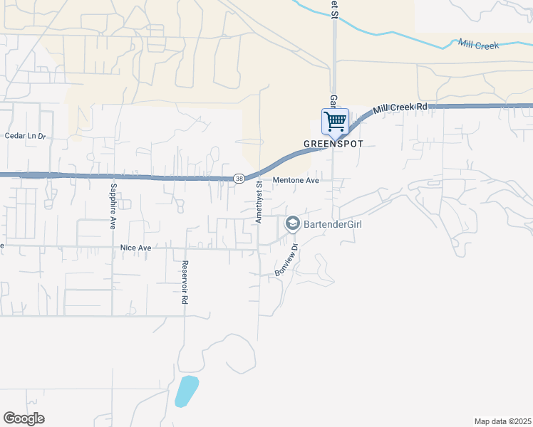 map of restaurants, bars, coffee shops, grocery stores, and more near 2303 Naples Avenue in Mentone