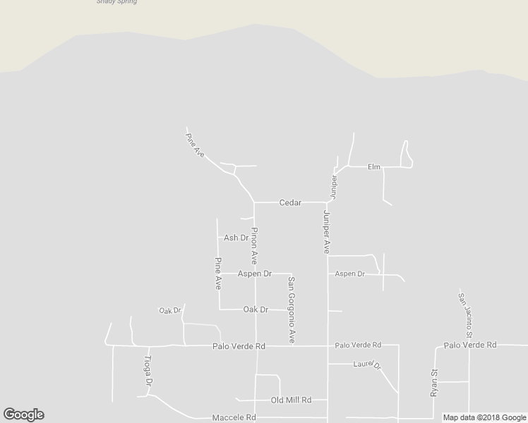map of restaurants, bars, coffee shops, grocery stores, and more near 49121 Cedar Drive in Morongo Valley