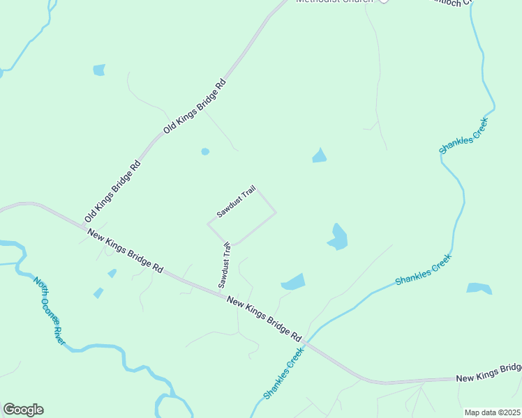 map of restaurants, bars, coffee shops, grocery stores, and more near 618 Sawdust Trail in Nicholson