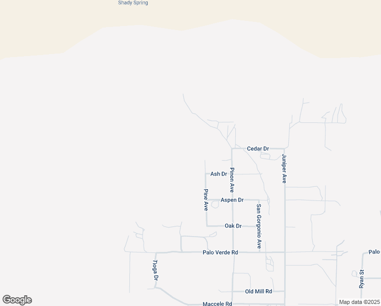 map of restaurants, bars, coffee shops, grocery stores, and more near 10122 Pine Avenue in Morongo Valley