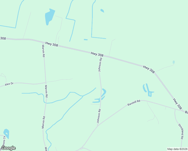 map of restaurants, bars, coffee shops, grocery stores, and more near 5421 Johnson Road in Galivants Ferry