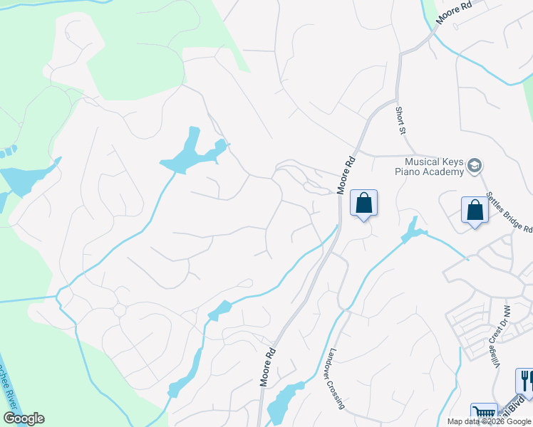 map of restaurants, bars, coffee shops, grocery stores, and more near 4534 Whitestone Way in Suwanee