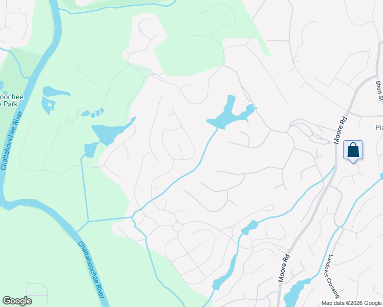map of restaurants, bars, coffee shops, grocery stores, and more near 4755 Spring Park Circle in Suwanee