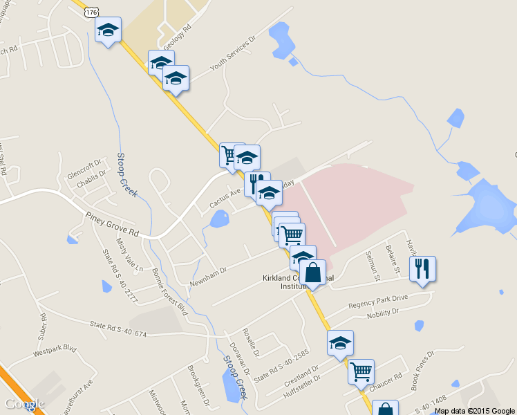 map of restaurants, bars, coffee shops, grocery stores, and more near 4545 Broad River Road in Columbia