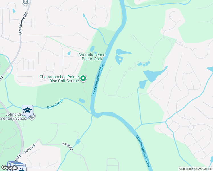 map of restaurants, bars, coffee shops, grocery stores, and more near 688 Crescent River Pass Northwest in Suwanee