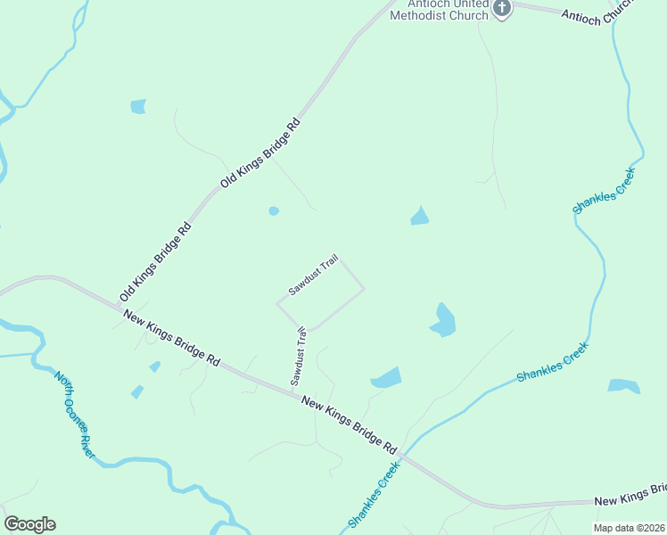 map of restaurants, bars, coffee shops, grocery stores, and more near 464 Sawdust Trail in Nicholson