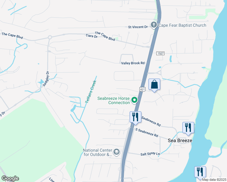 map of restaurants, bars, coffee shops, grocery stores, and more near 602 Trevis Lane in Wilmington