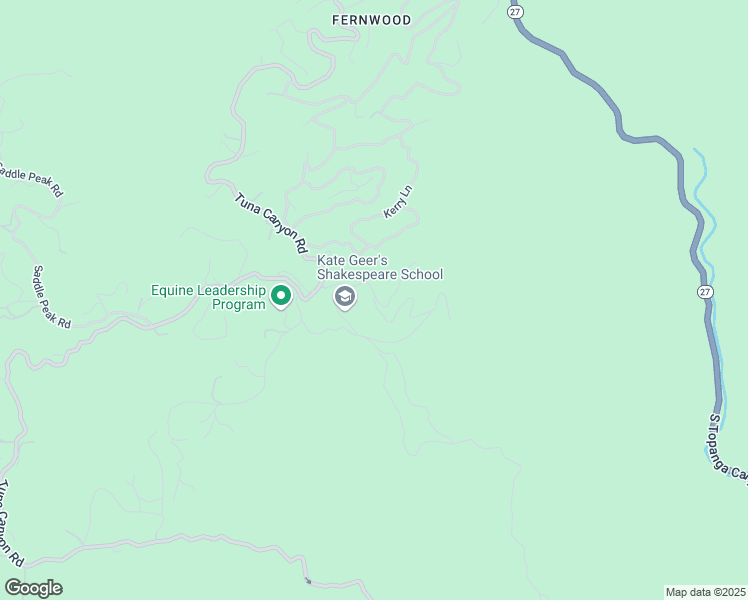map of restaurants, bars, coffee shops, grocery stores, and more near Skyhawk Lane in Topanga