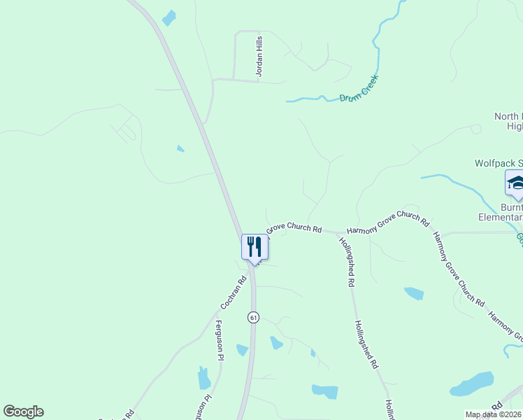 map of restaurants, bars, coffee shops, grocery stores, and more near 4358 Harmony Grove Church Road in Dallas