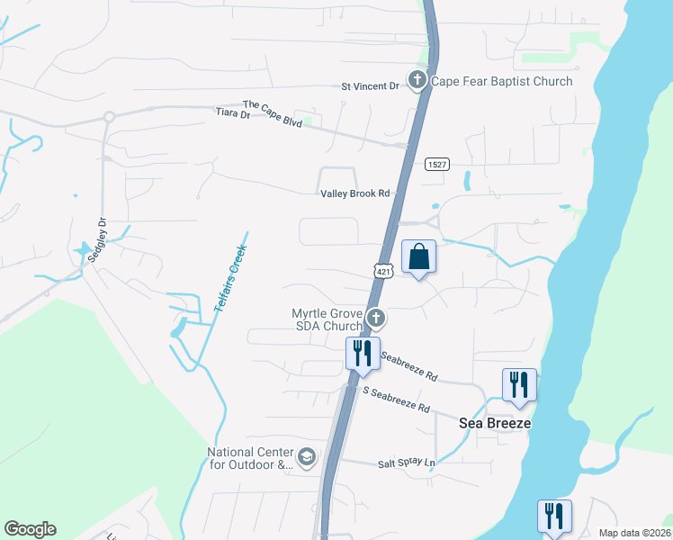 map of restaurants, bars, coffee shops, grocery stores, and more near 616 Trevis Lane in Wilmington