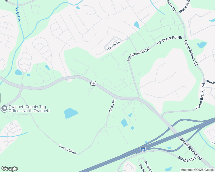 map of restaurants, bars, coffee shops, grocery stores, and more near 2889 Gravel Springs Road in Buford