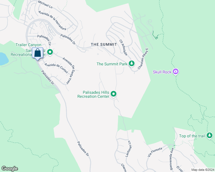 map of restaurants, bars, coffee shops, grocery stores, and more near 16787 Monte Hermoso Drive in Los Angeles