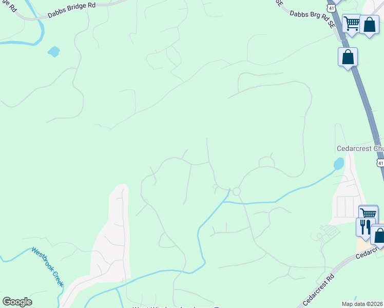 map of restaurants, bars, coffee shops, grocery stores, and more near 50 Brownson Court in Acworth