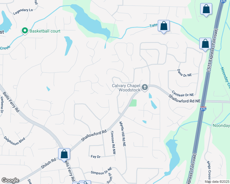 map of restaurants, bars, coffee shops, grocery stores, and more near 4653 Brazil Wood Drive in Kennesaw