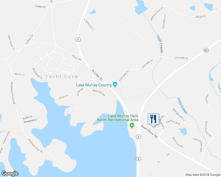 map of restaurants, bars, coffee shops, grocery stores, and more near 2103 North Lake Drive in Columbia