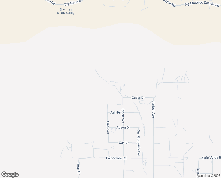 map of restaurants, bars, coffee shops, grocery stores, and more near Pinon Avenue in Morongo Valley