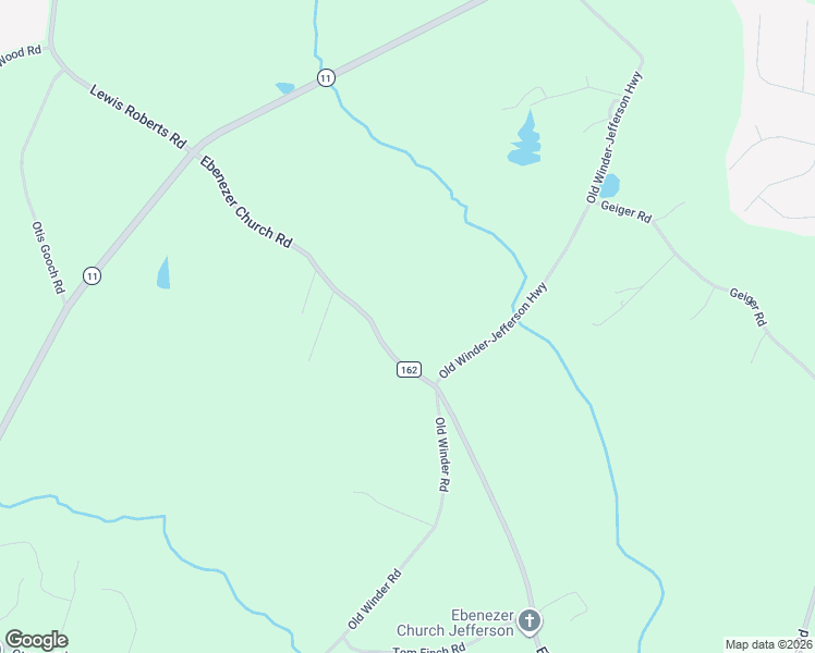 map of restaurants, bars, coffee shops, grocery stores, and more near 671 Ebenezer Church Road in Jefferson