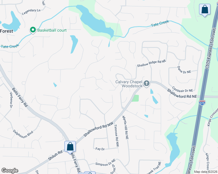 map of restaurants, bars, coffee shops, grocery stores, and more near 4701 Brazil Wood Court Northeast in Kennesaw