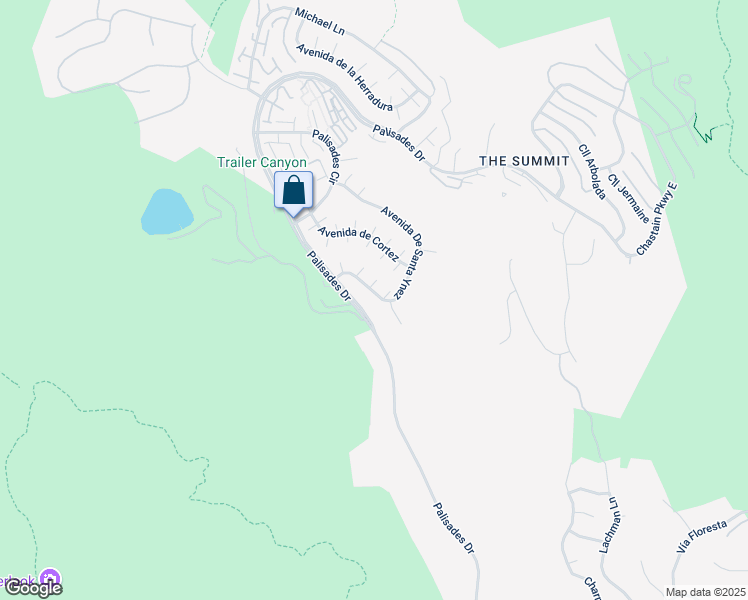 map of restaurants, bars, coffee shops, grocery stores, and more near 17152 Avenida De Santa Ynez in Los Angeles