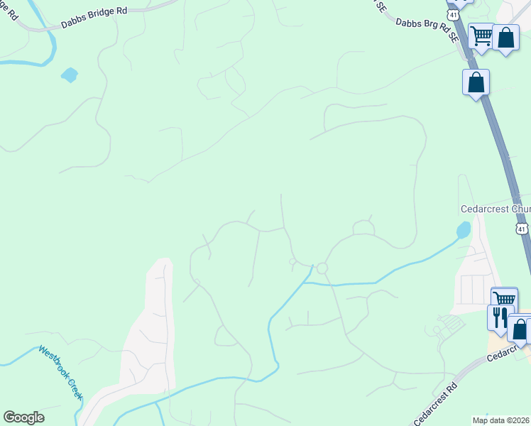map of restaurants, bars, coffee shops, grocery stores, and more near 64 Brownson Court in Acworth
