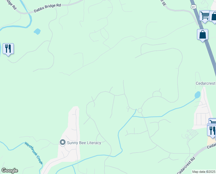 map of restaurants, bars, coffee shops, grocery stores, and more near 31 Brownson Court in Acworth